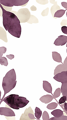 JPG 잎 일러스트 나뭇잎 수채화 프레임 사람없음 보라색 카피스페이스 보테니컬아트 국내일러스트 AI일러스트 AI콘텐츠 식물 컬러 공백 파일형식