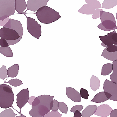 JPG 잎 일러스트 나뭇잎 수채화 프레임 사람없음 보라색 카피스페이스 보테니컬아트 국내일러스트 AI일러스트 AI콘텐츠 식물 컬러 공백 파일형식