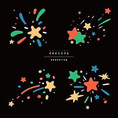 별 스티커 일러스트 불꽃 사람없음 컬러풀 오브젝트 이펙트그래픽 국내일러스트 AI파일 자연요소 컬러 그래픽백그라운드 불 파일형식 벡터