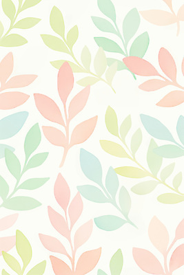 JPG 분홍색 일러스트 수채화 사람없음 패턴백그라운드 풀 청록색 그라데이션 국내일러스트 AI일러스트 AI콘텐츠 식물 컬러 백그라운드 패턴 파일형식