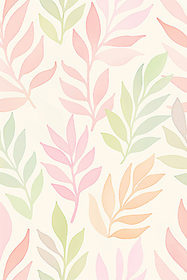 JPG 분홍색 일러스트 수채화 사람없음 패턴백그라운드 풀 청록색 그라데이션 국내일러스트 AI일러스트 AI콘텐츠 식물 컬러 백그라운드 패턴 파일형식