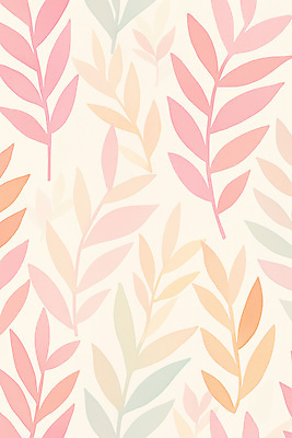 JPG 분홍색 일러스트 수채화 사람없음 패턴백그라운드 풀 청록색 그라데이션 국내일러스트 AI일러스트 AI콘텐츠 식물 컬러 백그라운드 패턴 파일형식