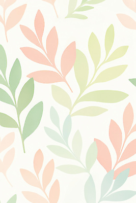 JPG 분홍색 일러스트 수채화 사람없음 패턴백그라운드 풀 청록색 그라데이션 국내일러스트 AI일러스트 AI콘텐츠 식물 컬러 백그라운드 패턴 파일형식