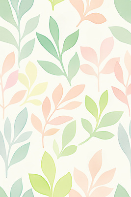 JPG 분홍색 일러스트 수채화 사람없음 패턴백그라운드 풀 청록색 그라데이션 국내일러스트 AI일러스트 AI콘텐츠 식물 컬러 백그라운드 패턴 파일형식