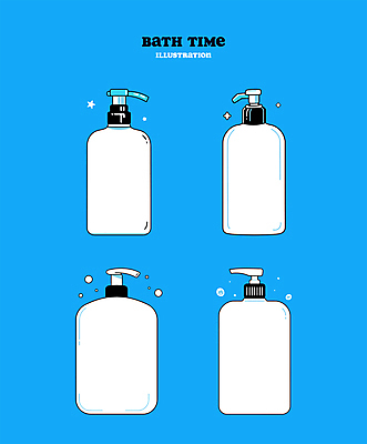 일러스트 사람없음 파란색 반짝임 목욕 거품 펌프 바디워시 엘리먼트 미니멀 국내일러스트 AI파일 컬러 모션 청결 파일형식 벡터