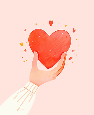 PSD 손 분홍색 일러스트 사랑 들기 신체부위 하트 감성 국내일러스트 모양 감정 컬러 컨셉 모션 사람 파일형식