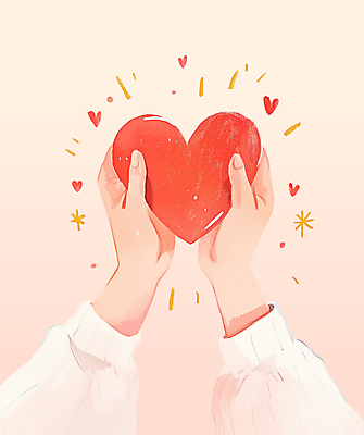 PSD 손 분홍색 일러스트 사랑 들기 신체부위 반짝임 하트 감성 국내일러스트 모양 감정 컬러 컨셉 모션 사람 파일형식
