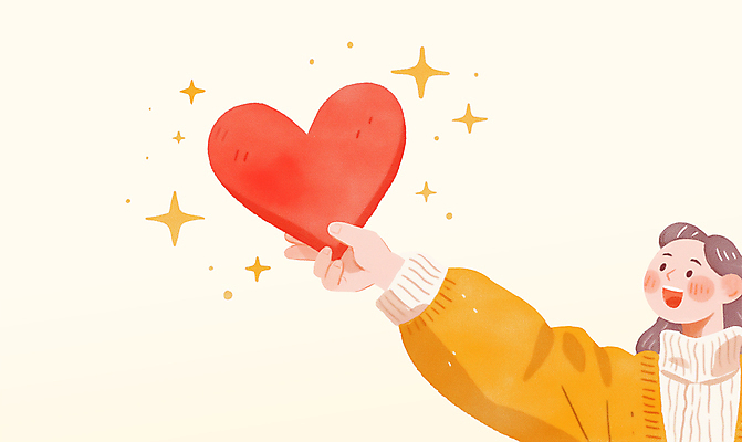 PSD 여자 분홍색 일러스트 사랑 한명 미소 들기 성인 반짝임 하트 감성 성인여자한명만 국내일러스트 모양 1 감정 컬러 컨셉 모션 표정 사람 여자한명만 성인여자만 파일형식