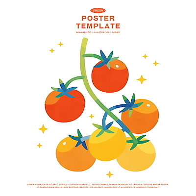 PSD 토마토 일러스트 사람없음 빨간색 여름 반짝임 농작물 신선 국내일러스트 계절 컬러 농업 채소 모션 파일형식