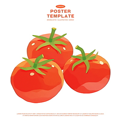 PSD 토마토 일러스트 사람없음 빨간색 여름 농작물 신선 국내일러스트 계절 컬러 농업 채소 파일형식
