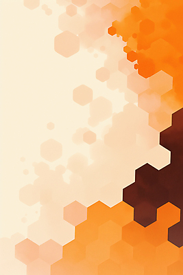 JPG 디자인 컬러 백그라운드 일러스트 추상 사람없음 그래픽 주황색 육각형 지오메트릭 국내일러스트 AI일러스트 AI콘텐츠 도형 무늬 파일형식