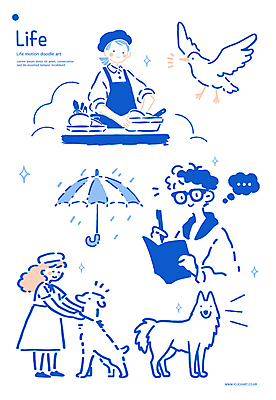 모자 여자 남자 가방 일러스트 우산 조류 요리 성인 라이프 세명 파란색 반짝임 귀여움 목도리 고양이 앞치마 강아지 손그림 목줄 성인만 국내일러스트 AI파일 동물 잡화 컬러 컨셉 포유류 모션 사람 생활 반려동물 개 파일형식 벡터 반려용품