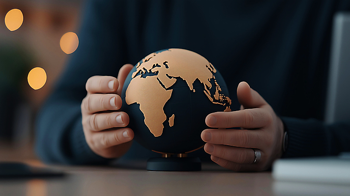 JPG 편집이미지 손 신체부위 글로벌 지구본 반지 책상 보케 비전 편집실사 AI컴퓨터그래픽 AI콘텐츠 가구 장신구 사람 CG 파일형식