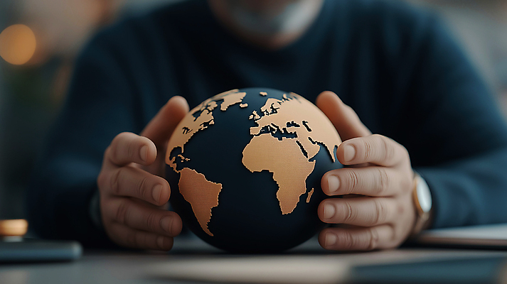 JPG 편집이미지 손 신체부위 글로벌 지구본 책상 보케 비전 편집실사 AI컴퓨터그래픽 AI콘텐츠 가구 사람 CG 파일형식