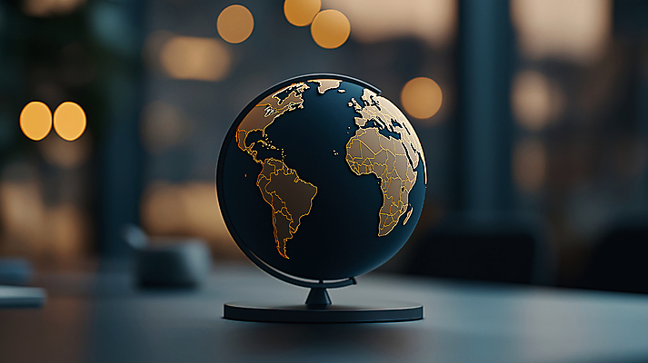 JPG 편집이미지 사람없음 글로벌 지구본 책상 보케 비전 편집실사 AI컴퓨터그래픽 AI콘텐츠 가구 CG 파일형식