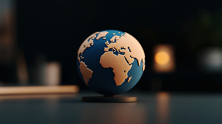 JPG 편집이미지 사람없음 글로벌 지구본 책상 보케 비전 편집실사 AI컴퓨터그래픽 AI콘텐츠 가구 CG 파일형식