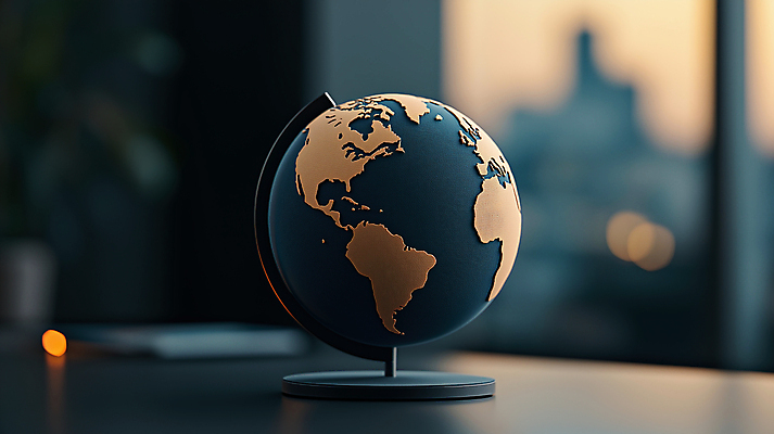 JPG 편집이미지 사람없음 글로벌 지구본 책상 보케 비전 편집실사 AI컴퓨터그래픽 AI콘텐츠 가구 CG 파일형식