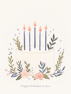 PSD 꽃 잎 일러스트 촛불 사람없음 케이크 기쁨 축하 메시지 크림 심플 생일축하 해피버스데이 카피스페이스 국내일러스트 식물 감정 컨셉 초 디저트 공백 생일 파일형식