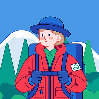 여자 일러스트 배낭 자연 산 직업캐릭터 한명 안전 상반신 성인 빨간색 자연보호 환경 등산 숲 등산복 챙모자 성인여자한명만 국내일러스트 일러캐릭터 AI파일 직업 캐릭터 모자_잡화 1 옷 컬러 가방 사람 트래킹 보호 생태계 여자한명만 성인여자만 파일형식 벡터