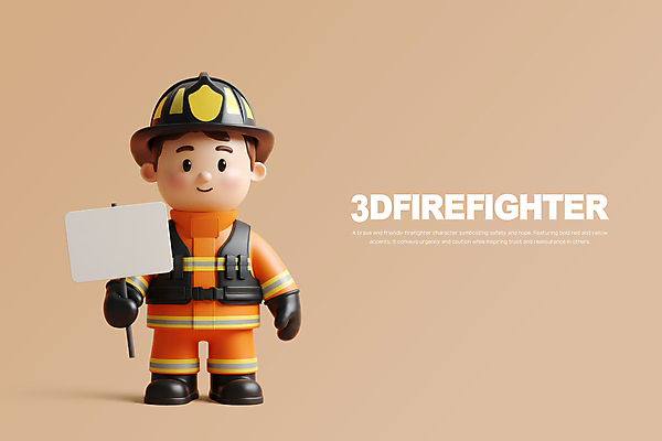 전신 PSD 편집이미지 직업 남자 유니폼 3D캐릭터 한명 서기 미소 안전 성인 3D 팻말 응급 소방관 베이지색 소방관모자 성인남자한명만 카피스페이스 방호복 편집3D 캐릭터 모자_잡화 1 옷 컬러 모션 프레임 표정 사람 공백 긴급 구조원 소방 디지털합성 남자한명만 성인남자만 파일형식