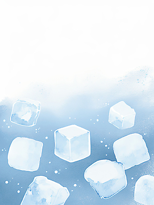 JPG 조각 하늘색 일러스트 수채화 사람없음 얼음 차가움 파편 국내일러스트 AI일러스트 AI콘텐츠 자연요소 파란색 파일형식