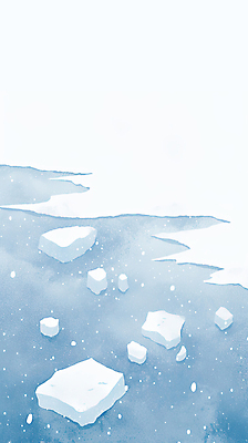 JPG 조각 하늘색 일러스트 수채화 사람없음 설원 얼음 차가움 파편 국내일러스트 AI일러스트 AI콘텐츠 자연요소 눈_날씨 파란색 파일형식