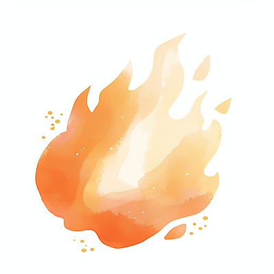 JPG 일러스트 불꽃 수채화 사람없음 빨간색 뜨거움 이펙트그래픽 국내일러스트 AI일러스트 AI콘텐츠 컬러 그래픽백그라운드 불 파일형식