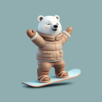 PSD 편집이미지 겨울스포츠 3D캐릭터 사람없음 운동 3D 귀여움 만세 장비 스노우보드 즐거움 곰캐릭터 북극곰 겨울옷 청록색 활기 편집3D 캐릭터 옷 감정 스포츠 컬러 동물캐릭터 컨셉 겨울 곰 모션 건강 보드_스포츠 디지털합성 파일형식