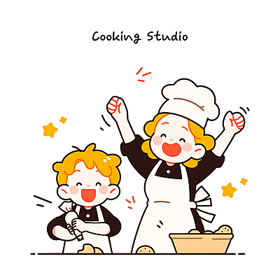 여자 남자 행복 별 어린이 일러스트 가족 요리사모자 요리 웃음 들기 소년 상반신 성인 두명 반짝임 바구니 만세 가르침 반죽 격려 활기 짤주머니 국내일러스트 AI파일 자연요소 모자_잡화 교육 감정 컨셉 관계 모션 표정 사람 요리사 제빵도구 파일형식 벡터