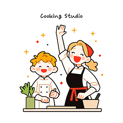 여자 남자 어린이 일러스트 재료 가족 협력 요리 웃음 들기 소년 상반신 성인 두명 반짝임 손들기 가르침 격려 활기 국내일러스트 AI파일 교육 감정 컨셉 관계 모션 표정 사람 파일형식 벡터