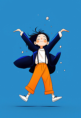 JPG 전신 여자 행복 일러스트 비즈니스 한명 웃음 성인 파란색 점프 희망 만세 에너지 자유 코트 춤 즐거움 퇴근 활기 성인여자한명만 국내일러스트 AI일러스트 AI콘텐츠 1 감정 컬러 컨셉 모션 문화예술 표정 사람 외투 출퇴근 여자한명만 성인여자만 파일형식