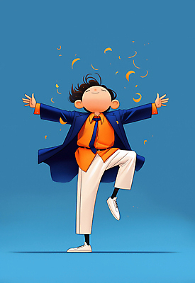 JPG 전신 남자 행복 어린이 일러스트 비즈니스 팔벌리기 한명 웃음 소년 파란색 에너지 자유 코트 춤 즐거움 퇴근 활기 한발서기 소년한명만 국내일러스트 AI일러스트 AI콘텐츠 1 감정 컬러 컨셉 모션 문화예술 표정 서기 사람 외투 출퇴근 남자한명만 소년만 파일형식