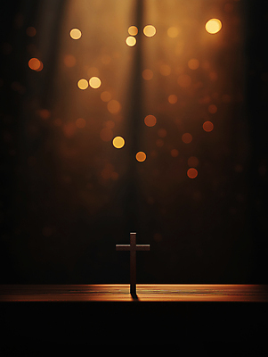 JPG 편집이미지 종교 십자가 사람없음 빛 갈색 성당 어둠 보케 신성 감성 편집실사 AI포토 AI콘텐츠 컬러 컨셉 종교건축 CG 파일형식