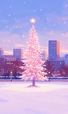 JPG 나무 구름 별 크리스마스 야경 가로등 일러스트 하늘 사람없음 건물 크리스마스트리 보라색 눈 도시 화이트크리스마스 눈내림 국내일러스트 AI일러스트 AI콘텐츠 자연요소 식물 건축물 공공시설 기념일 컬러 날씨 눈_날씨 야간 파일형식 풍경_경치