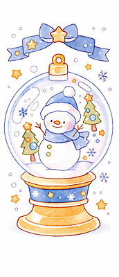 JPG 별 리본 크리스마스 겨울 일러스트 눈사람 수채화 선물 사람없음 장식 파란색 크리스마스트리 눈 스노글로브 국내일러스트 AI일러스트 AI콘텐츠 자연요소 계절 기념일 컬러 날씨 파일형식