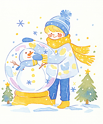 JPG 전신 남자 별 어린이 크리스마스 겨울 일러스트 눈사람 수채화 털모자 선물 한명 소년 장식 파란색 크리스마스트리 목도리 만지기 눈 스노글로브 눈내림 소년한명만 국내일러스트 AI일러스트 AI콘텐츠 자연요소 모자_잡화 1 잡화 계절 기념일 컬러 모션 날씨 눈_날씨 사람 남자한명만 소년만 파일형식