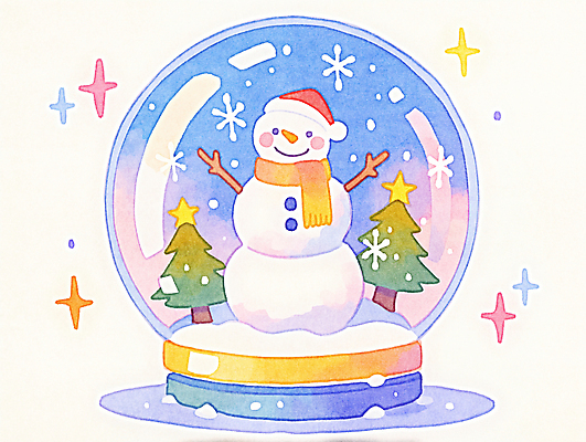 JPG 별 크리스마스 겨울 일러스트 산타모자 눈사람 수채화 선물 사람없음 장식 파란색 반짝임 크리스마스트리 목도리 눈 스노글로브 국내일러스트 AI일러스트 AI콘텐츠 자연요소 모자_잡화 잡화 계절 기념일 컬러 모션 날씨 파일형식