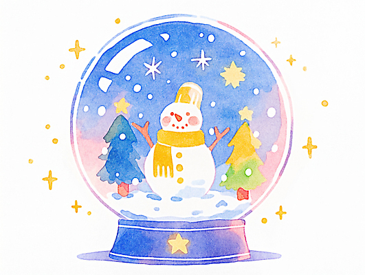 JPG 별 크리스마스 겨울 일러스트 눈사람 수채화 선물 사람없음 장식 파란색 반짝임 크리스마스트리 눈 스노글로브 국내일러스트 AI일러스트 AI콘텐츠 자연요소 계절 기념일 컬러 모션 날씨 파일형식