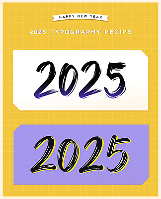 손글씨 디자인 일러스트 캘리그라피 붓터치 새해 프레임 타이포그라피 사람없음 노란색 라벨 보라색 메모지 연하장 2025년 을사년 국내일러스트 AI파일 카드프레임 문자 컬러 카드_감사 사무용품 연도 파일형식 벡터