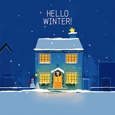 PSD 별 크리스마스장식 겨울 일러스트 창문 눈사람 밤하늘 주택 따뜻함 굴뚝 사람없음 파란색 빛 고요 눈 눈송이 야간 눈길 눈내림 크리스마스리스 국내일러스트 자연요소 계절 길 컬러 크리스마스 하늘 날씨 눈_날씨 건물 화환 파일형식