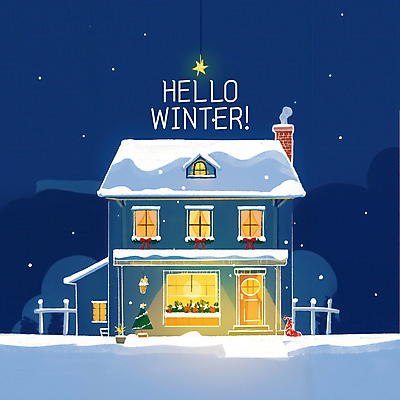 PSD 나무 별 크리스마스장식 겨울 일러스트 창문 밤하늘 주택 따뜻함 굴뚝 사람없음 파란색 빛 크리스마스트리 고요 눈 연기 야간 눈길 눈내림 국내일러스트 자연요소 식물 계절 길 컬러 크리스마스 하늘 날씨 눈_날씨 건물 파일형식
