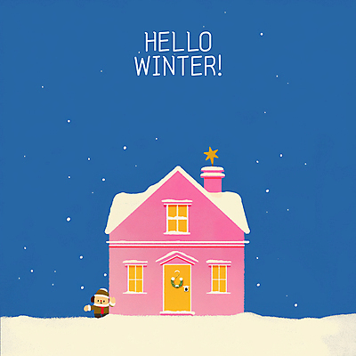 PSD 나무 별 분홍색 겨울 일러스트 창문 밤하늘 주택 따뜻함 굴뚝 사람없음 파란색 빛 고요 눈 눈송이 야간 눈길 국내일러스트 자연요소 식물 계절 길 컬러 하늘 날씨 눈_날씨 건물 파일형식