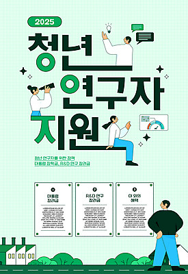 전신 템플릿 여자 남자 포스터 허리손 공장 실험 서기 들기 여러명 청년 초록색 반짝임 손들기 망원경 가리킴 재산 연구원 정책 지원 청년만 2025년 지원금 을사년 이미지템플릿 AI파일 직업 컬러 포즈 다수 공업 모션 사람 손짓 성인 금융 연도 성인만 파일형식 벡터