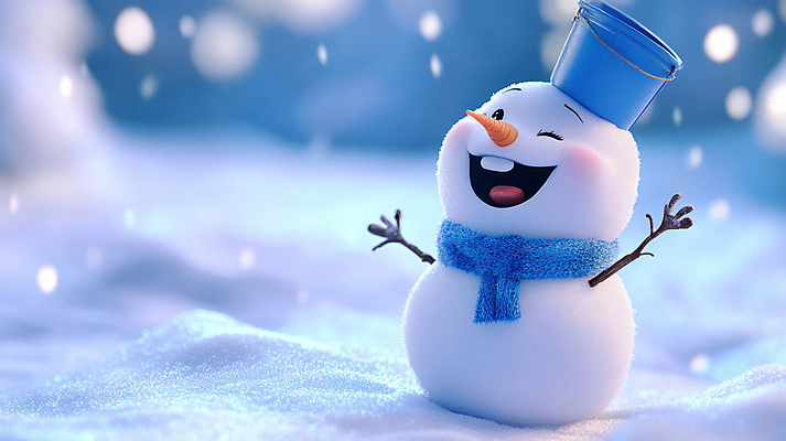 JPG 편집이미지 행복 하늘색 눈사람 윙크 웃음 사람없음 귀여움 설원 만세 양동이 즐거움 겨울풍경 편집실사 AI컴퓨터그래픽 AI콘텐츠 감정 컨셉 겨울 모션 눈_날씨 표정 풍경 파란색 CG 파일형식