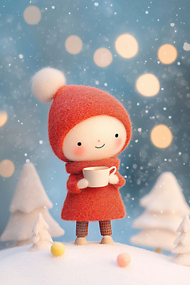 JPG 편집이미지 여자 어린이 털모자 한명 서기 미소 들기 소녀 목도리 머그컵 눈 숲속 보케 쌓인눈 눈내림 소녀한명만 겨울풍경 이미지편집 편집실사 AI컴퓨터그래픽 AI콘텐츠 자연요소 모자_잡화 1 잡화 겨울 모션 날씨 눈_날씨 표정 사람 풍경 컵 숲 CG 여자한명만 소녀만 파일형식