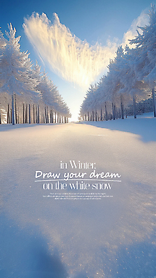 PSD 나무 구름 편집이미지 포스터 길 겨울 하늘 풍경 사람없음 설원 숲 감성 이미지편집 자연요소 식물 계절 컨셉 눈_날씨 파일형식