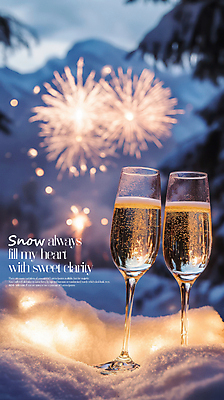PSD 나무 편집이미지 포스터 겨울 산 폭죽 불꽃놀이 풍경 사람없음 눈 샴페인 샴페인잔 감성 이미지편집 자연요소 식물 계절 컨셉 술잔 놀이 날씨 주류 파일형식