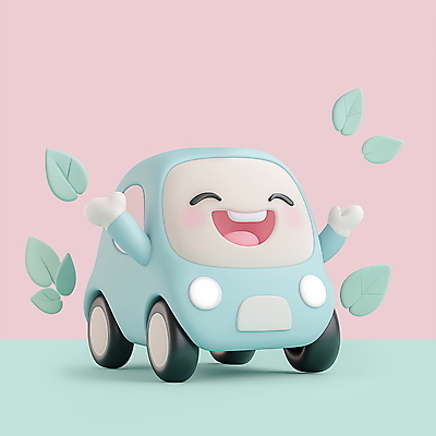 PSD 편집이미지 교통수단 자동차 나뭇잎 3D캐릭터 웃음 사람없음 3D 만세 그린에너지 전기에너지 입체 에코 친환경 전기자동차 친환경자동차 편집3D 캐릭터 육상교통 교통 잎 모션 표정 환경 에너지 디지털합성 파일형식