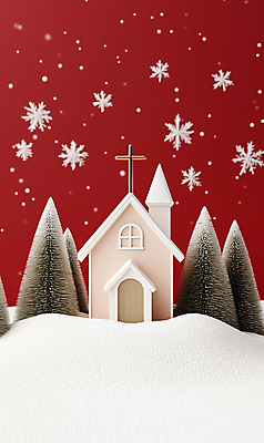 자연요소 식물 건축물 계절 기념일 종교 컬러 크리스마스 종교용품 종교건축 날씨 눈_날씨 건물 공백 CG 파일형식 AI콘텐츠 백그라운드 배너 카피스페이스 서리 성경 성령 기도 예배 사람없음 풍경 겨울 눈 눈송이 기독교 천주교 십자가 교회 나무 크리스마스트리 빨간색 JPG 편집이미지 편집실사 AI포토