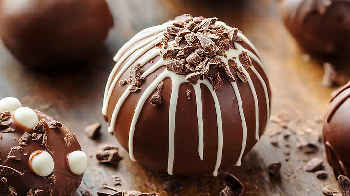 JPG 편집이미지 겨울 근접촬영 사람없음 갈색 유행 초콜릿 디지털합성 겨울간식 코코아 2025년 트렌드컬러 편집실사 코코아밤 모카무스 AI포토 AI콘텐츠 계절 음료 뷰포인트 컬러 디저트 연도 CG 파일형식